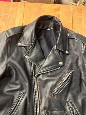 Vintage Schott Bros Perfecto 618 Leather Motorcycle Jacket - Distressed